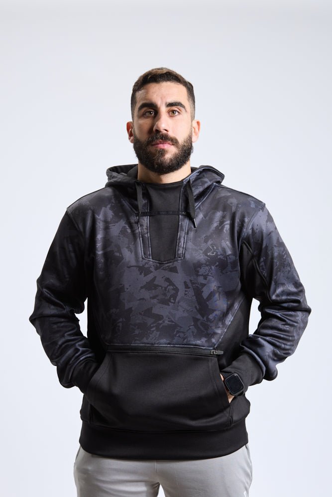 Black Pro Tech Hoodie - Sigma Fit