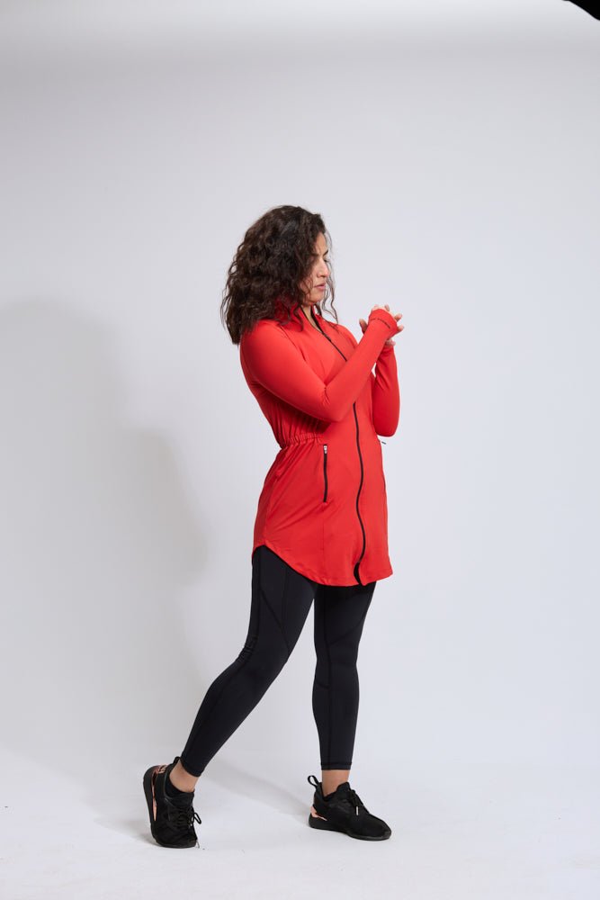 Flame Scarlet Sports Cardigan - Sigma Fit