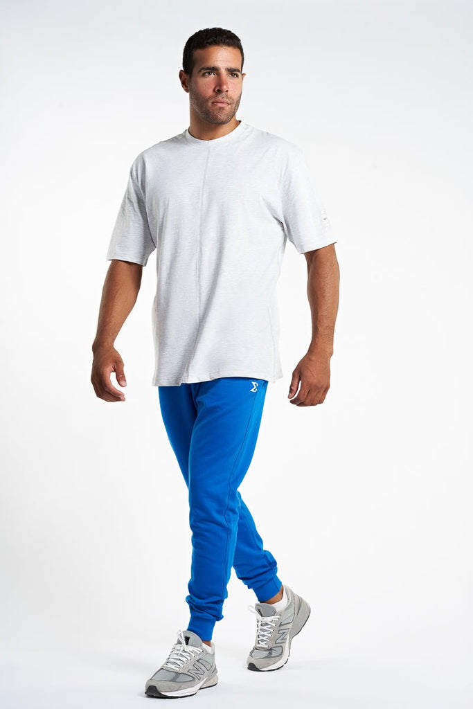 Gray Over-sized Split Tee - Sigma Fit