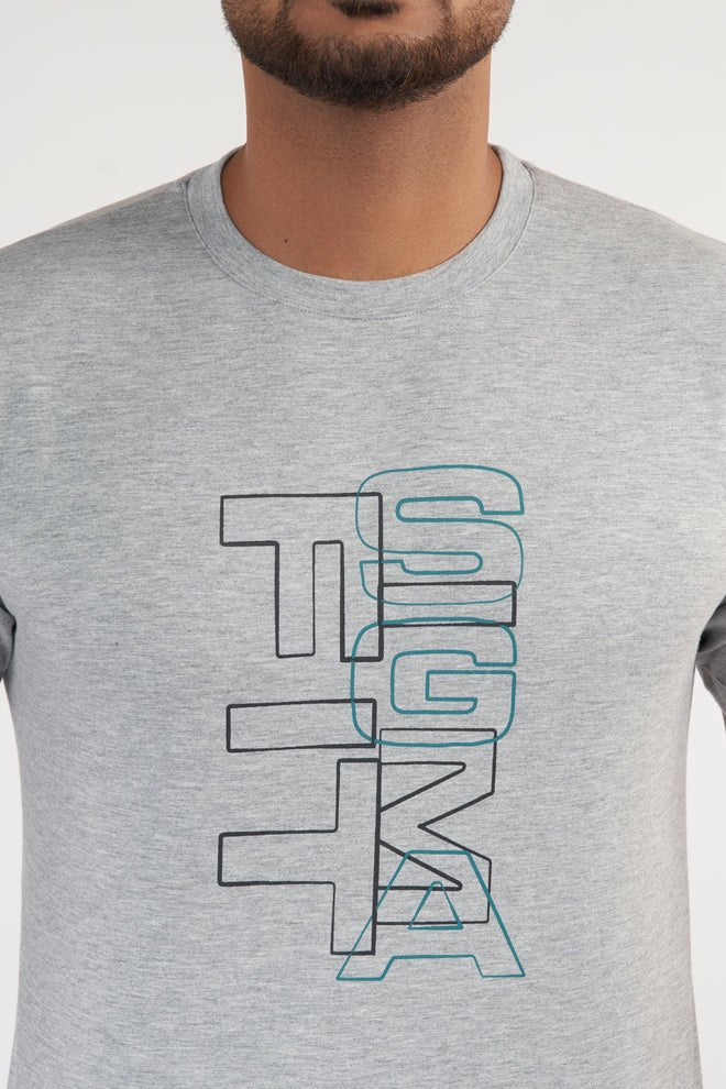 Heather Gray Cotton T-shirt - Sigma Fit