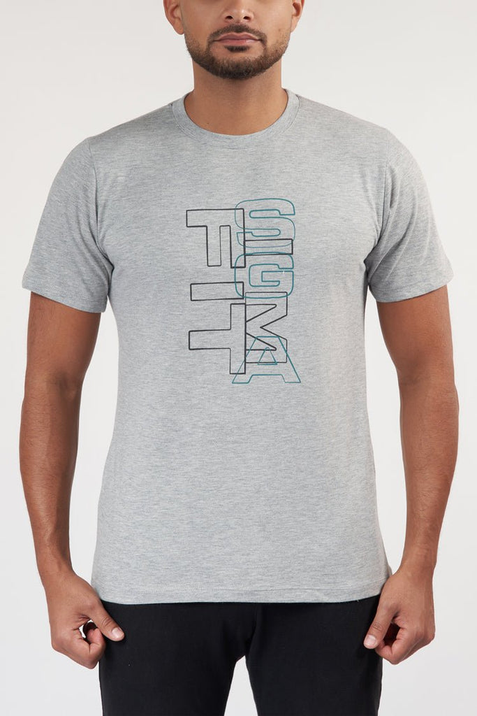 Heather Gray Cotton T-shirt - Sigma Fit