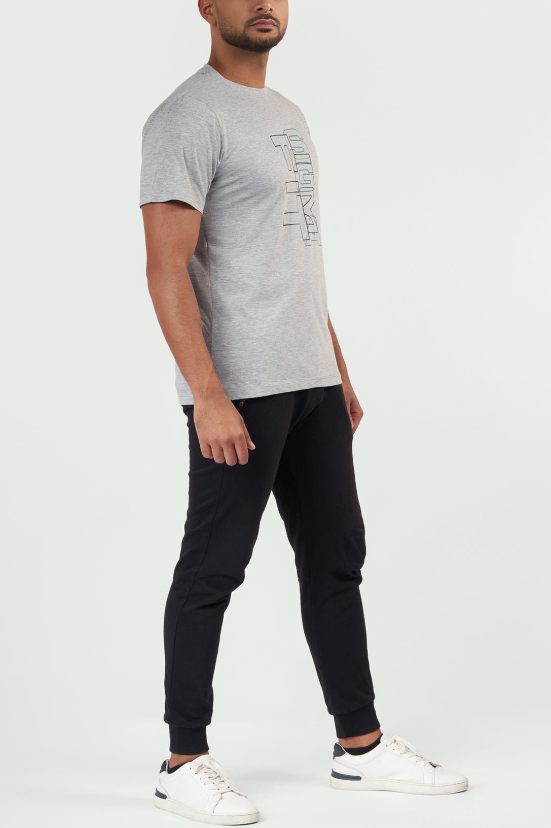 Heather Gray Cotton T-shirt - Sigma Fit