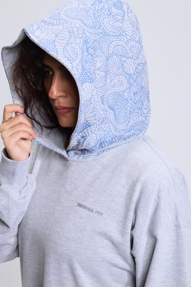 Heather Gray Oversized Hoodie - Sigma Fit