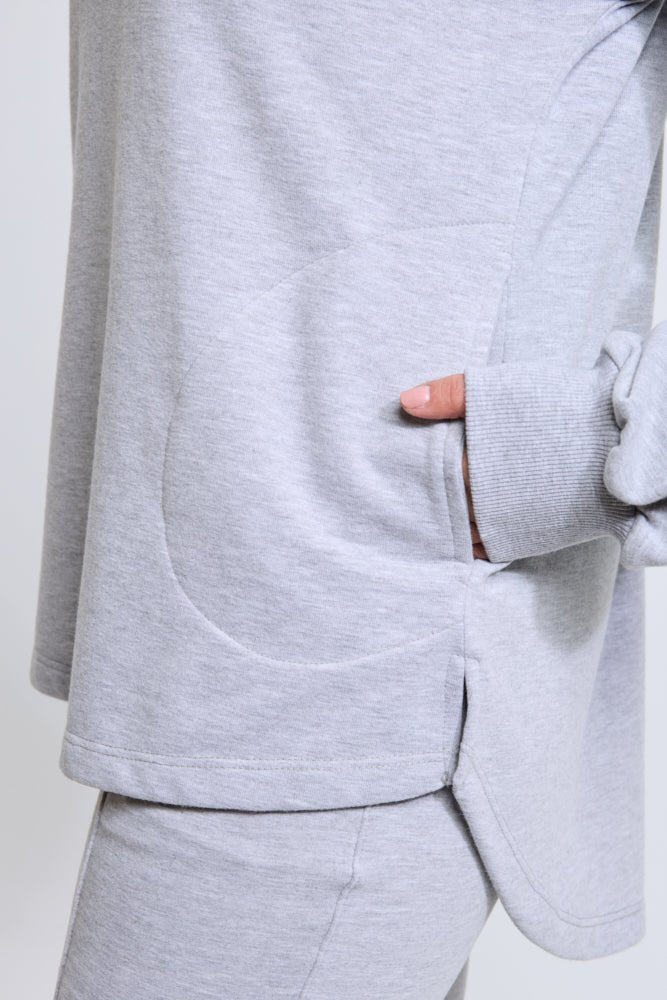 Heather Gray Oversized Hoodie - Sigma Fit