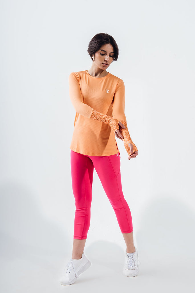 Mock Orange Basic women long sleeve - Sigma Fit