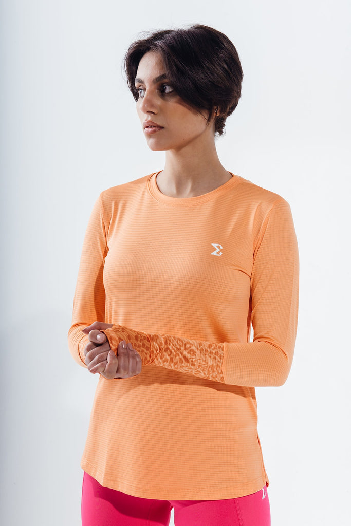 Mock Orange Basic women long sleeve - Sigma Fit