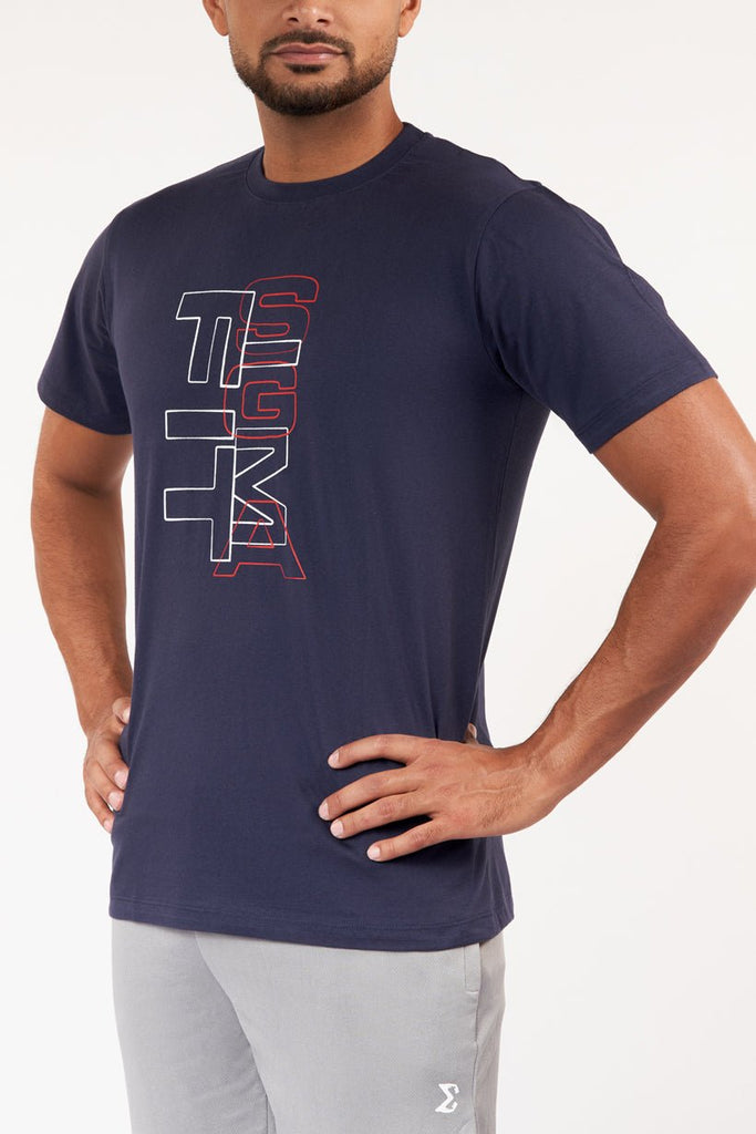 Navy Cotton T-shirt - Sigma Fit