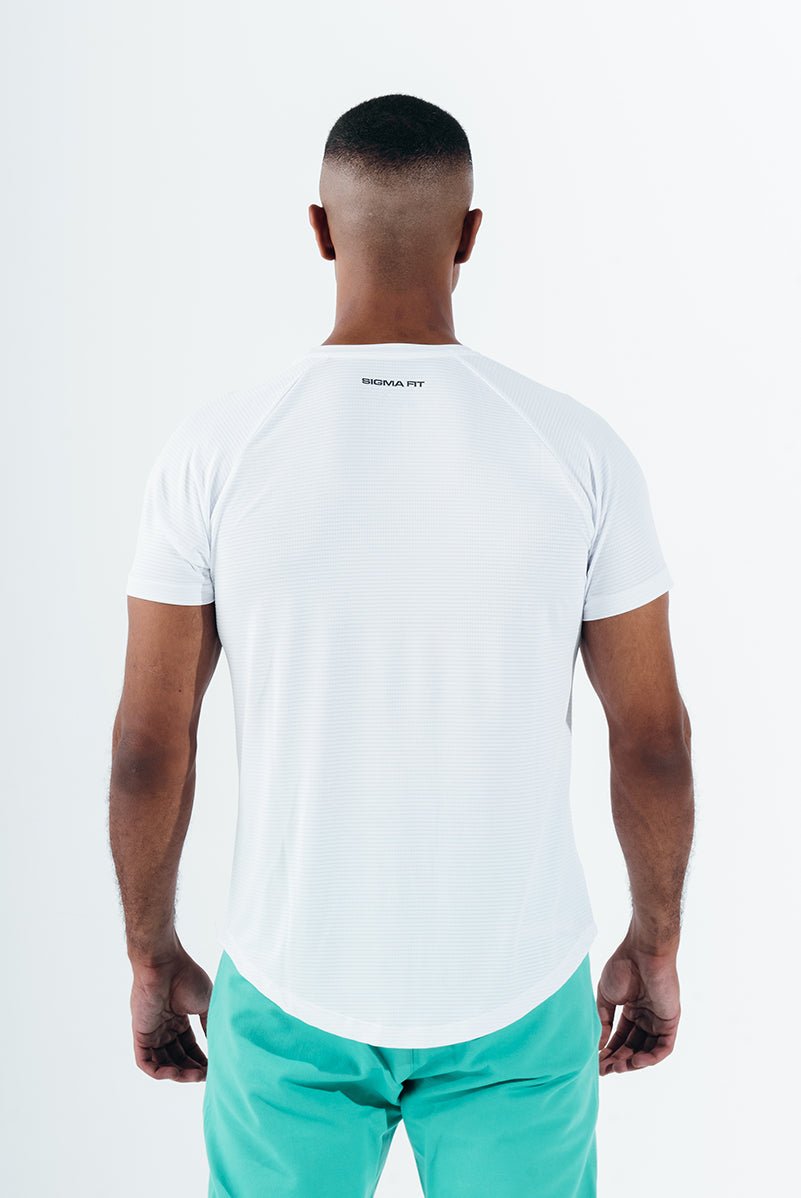 White Basic Raglan Tee - Sigma Fit