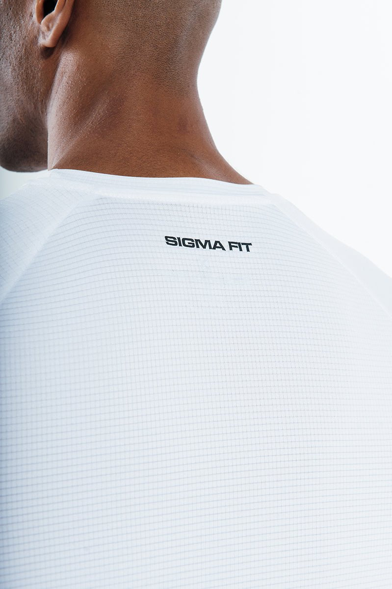 White Basic Raglan Tee - Sigma Fit