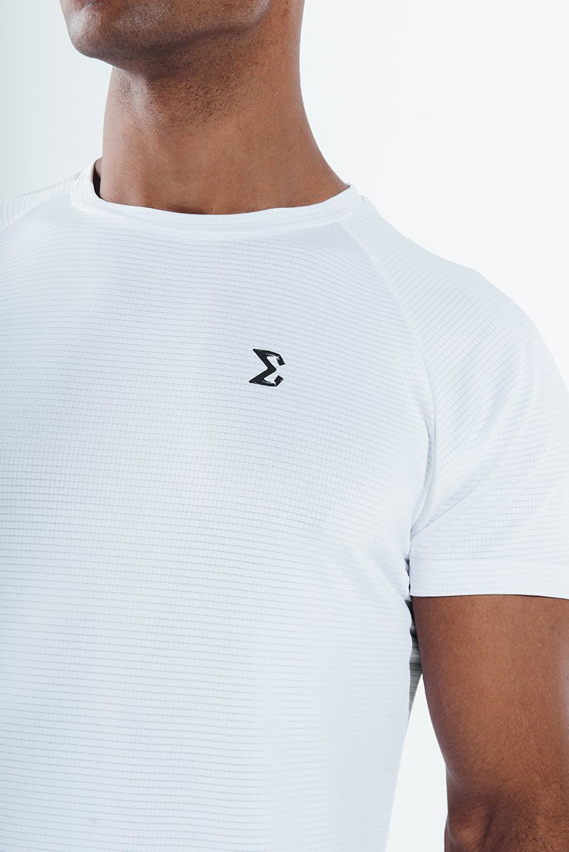 White Basic Raglan Tee - Sigma Fit