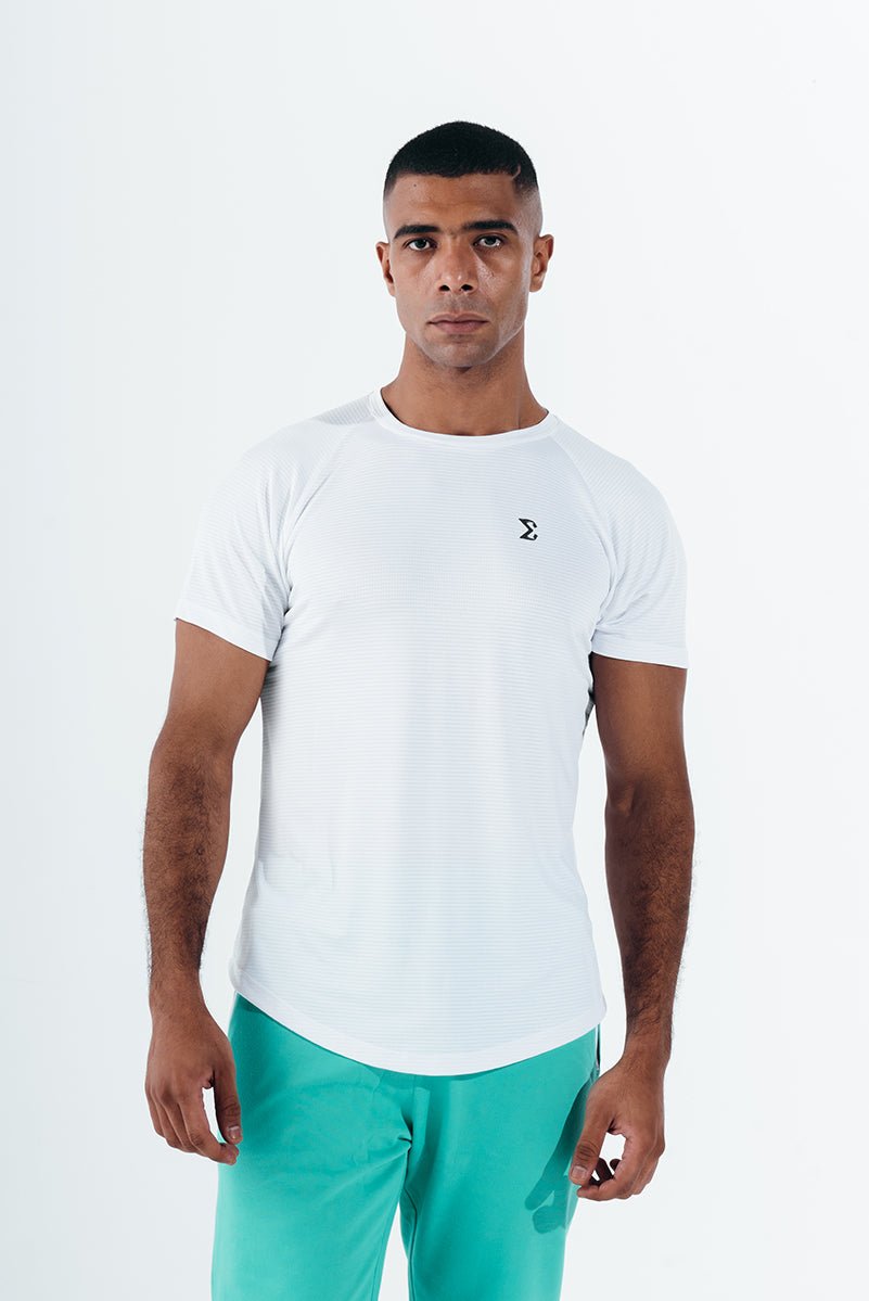 White Basic Raglan Tee - Sigma Fit