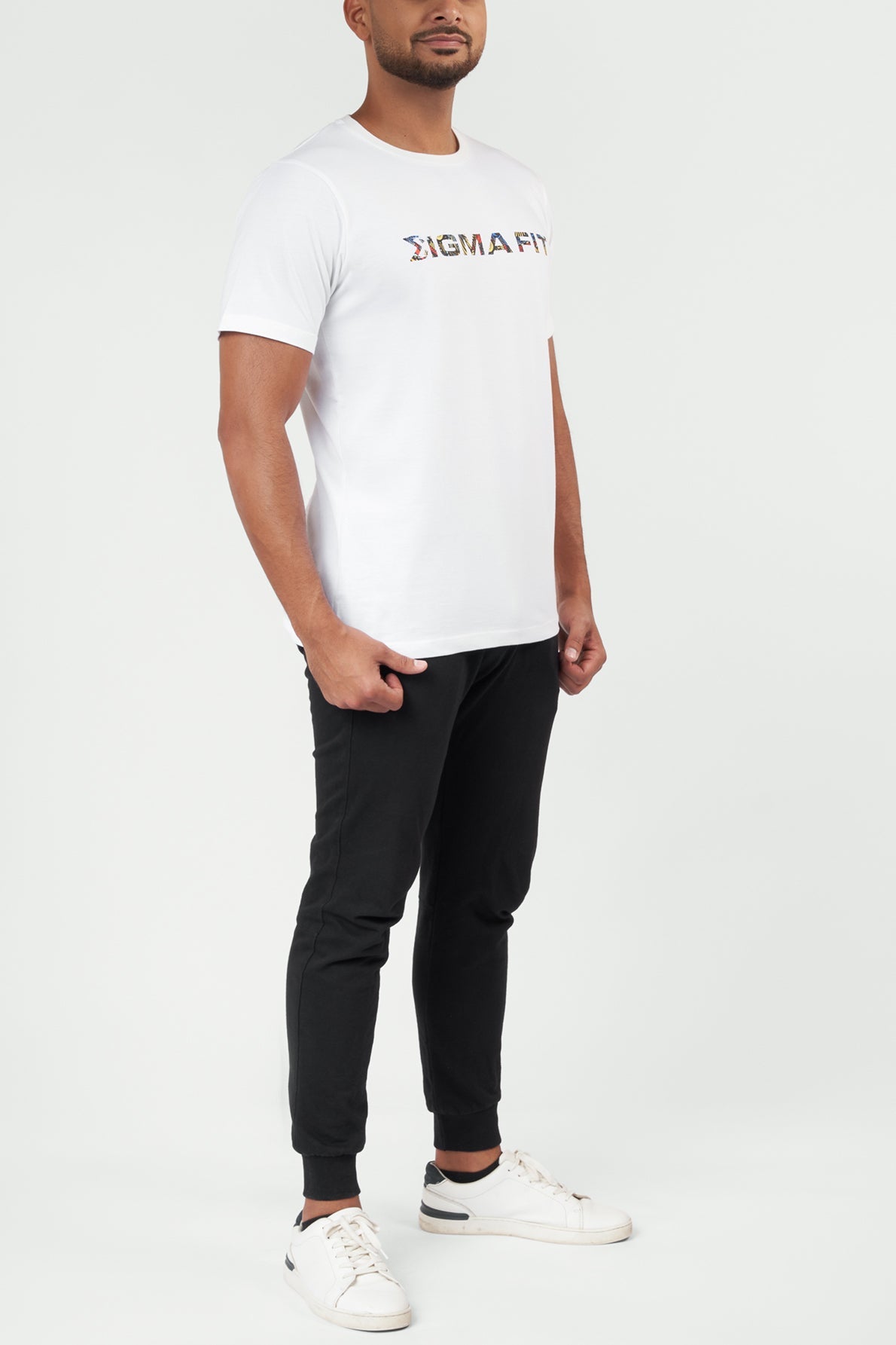 White Cotton T-shirt - Sigma Fit