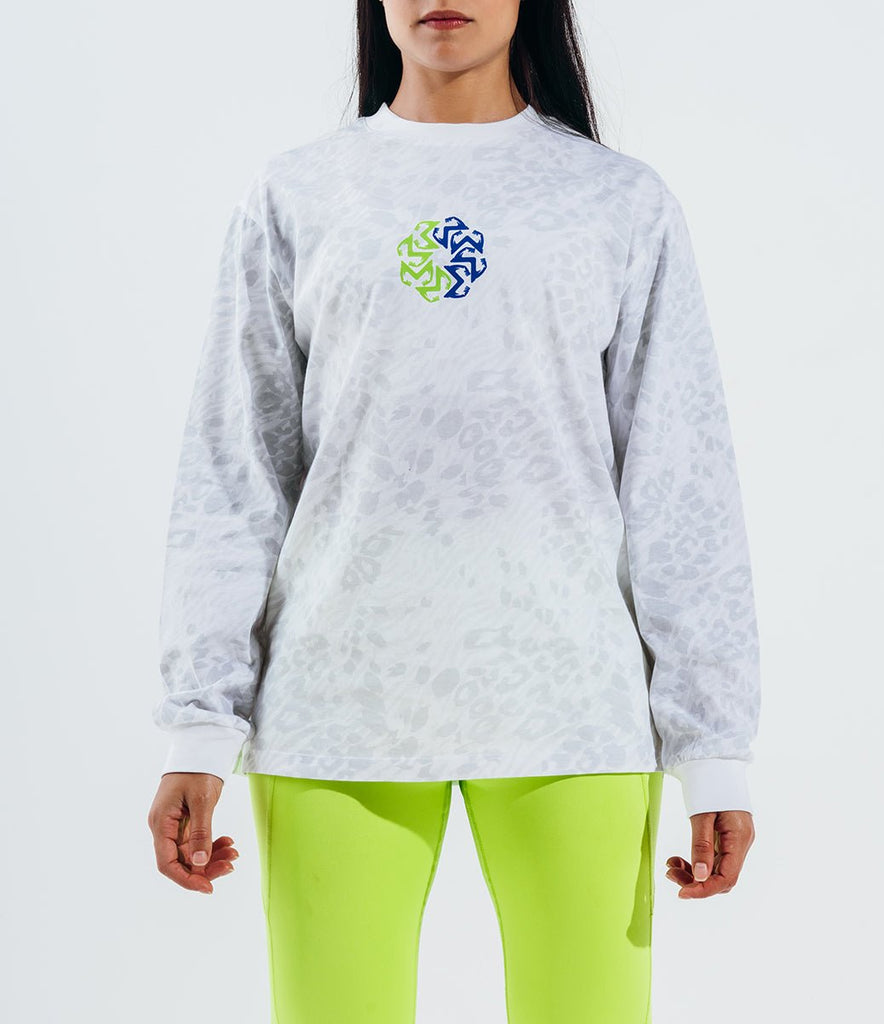 White Over-Sized Long Sleeve Tee - Sigma Fit