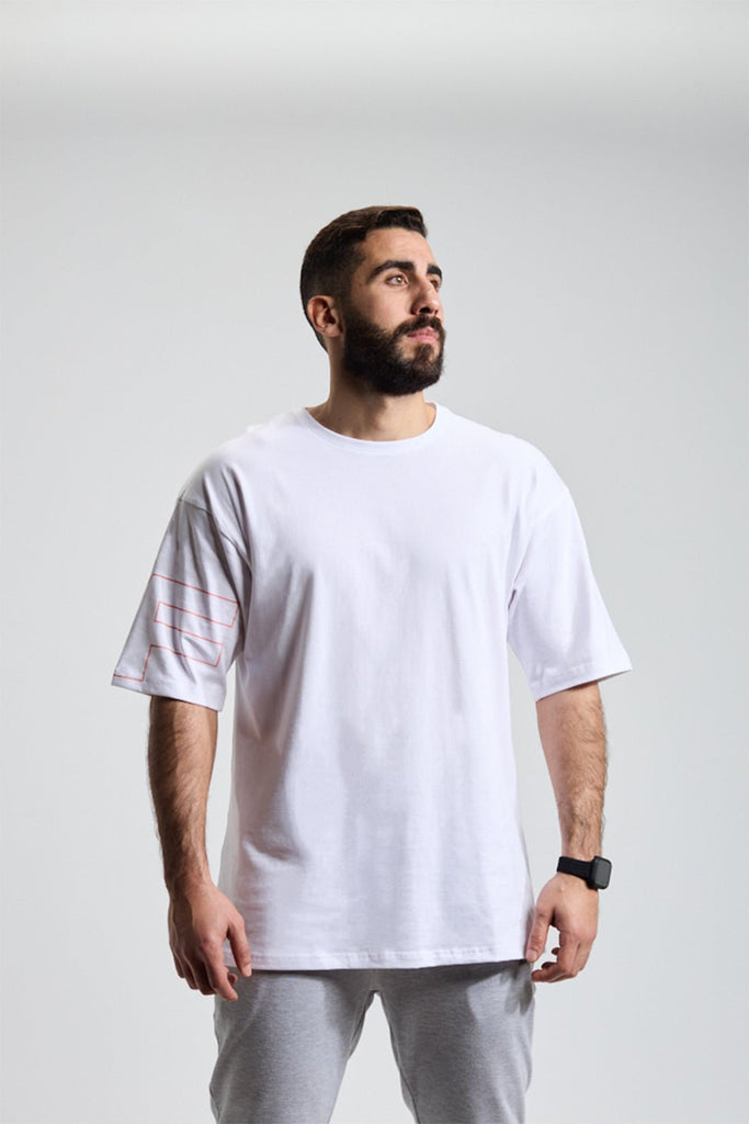 White Oversized Tee - Sigma Fit