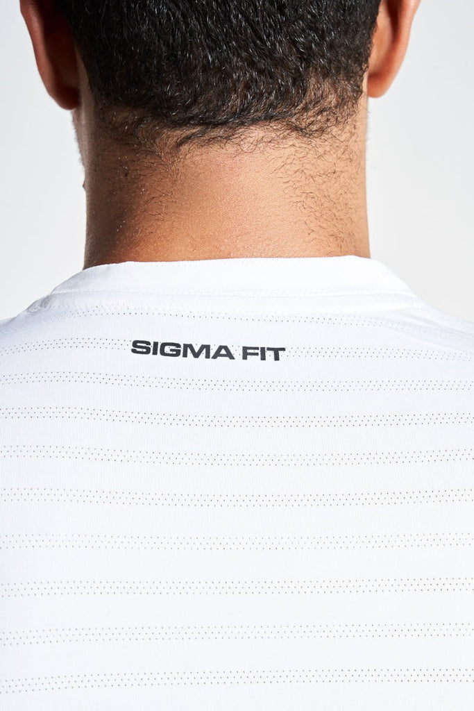 White Racket Sports Tee - Sigma Fit