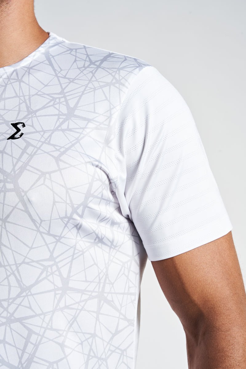 White Racket Sports Tee - Sigma Fit