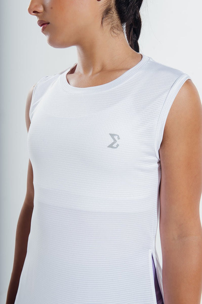 White Shooting Star Tank Top - Sigma Fit