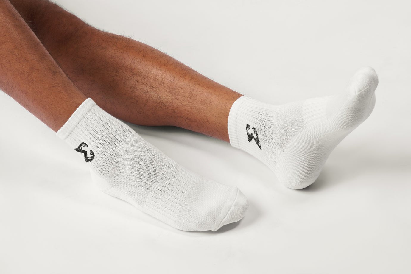 White Short Crew Socks - Sigma Fit