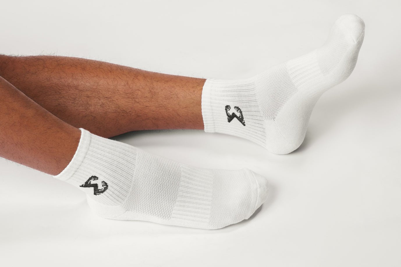 White Short Crew Socks - Sigma Fit